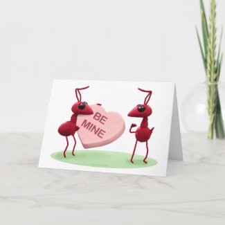 Cute Valentine Cards on Cute Valentines  Day Ants Card