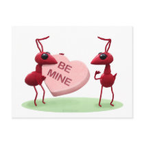 Cute Valentines' Day Ants postcards by Swazzle Cute Valentines' Day Ants postcards