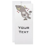cute valentines day bull in love cartoon personalized rack card