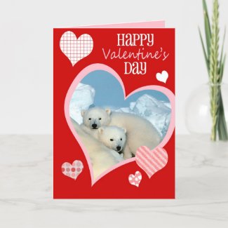 Cute Valentine's Day Card, Polar Bears card