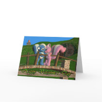 Cute Valentine's Day Card with Love Skunks