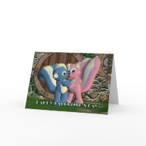 Cute Valentine's Day Card with Love Skunks