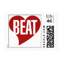 Cute Valentines day Heartbeat Postage Stamps