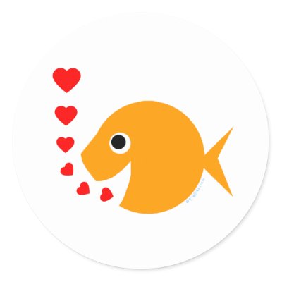 Cute Valentine&#39;s Day Love Goldfish Sticker by Swisstoons