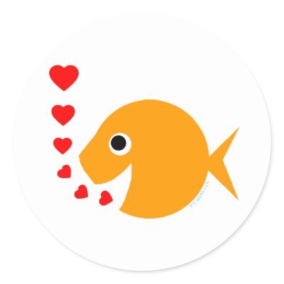 Cute Valentine&#39;s Day Love Goldfish Sticker by Swisstoons