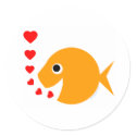 Cute Valentine's Day Love Goldfish stickers by Swisstoons Cute Valentine's Day Love Goldfish stickers