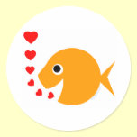 Cute Valentine's Day Love Goldfish Sticker
