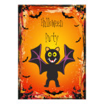 Cute Vampire Bat Halloween Party Personalized Invitation