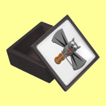 Cute vampire bat playing the violin premium gift boxes
