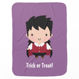 Cute Vampire Boy, Baby Halloween Baby Blankets