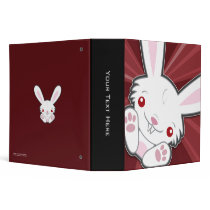 Cute Vampire Bunny Rabbit (White) - 2" Binder