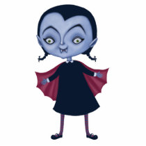 cute vampire school girl photo sculptures