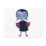 cute vampire school girl postcard