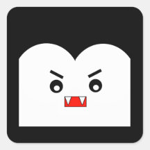Cute Vampire Square Sticker