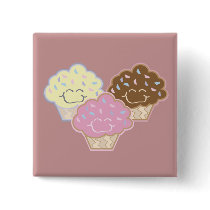cute vanilla strawberry chocolate cupcakes buttons