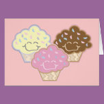 cute vanilla strawberry chocolate cupcakes