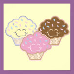cute vanilla strawberry chocolate cupcakes