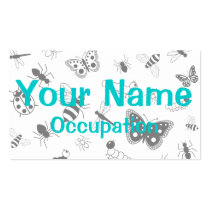 Cute Vector Bugs & Butterflies Business Cards