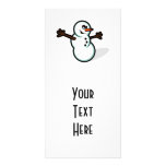 Cute Vector Snowman - Color Custom Photo Card