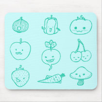 Cute Vegan Life Doodle Art Mousepad by oodlesdoodles Cute Vegan Life Doodle Art Mousepad