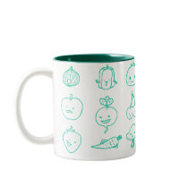 Cute Vegan Life Doodle Art Mug