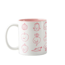 Cute Vegan Life Doodle Art Mug mugs
