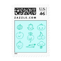 Cute Vegan Life Doodle Art Postage postage