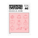 Cute Vegan Life Doodle Art Postage stamp