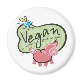 Cute Vegan Message swag magnet