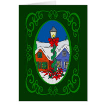 cute village Christmas card by freespiritdesigns cute village Christmas card