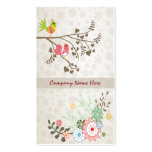 cute vintage birds business card