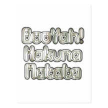 cute Vintage BooYah Hakuna Matata Desig Postcards