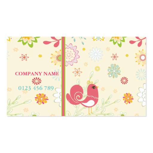 cute vintage business card (front side)
