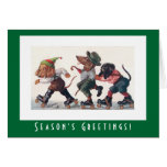 Cute Vintage Dachshund Dogs Christmas Card