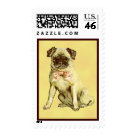  - The precious, attentive pug on this postage stamp was scanned from a vintage German postcard. Show your affection for the breed with this and the companion pug postage stamps in this Acornucopia Zazzle store.: Sizes 