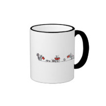 Cute Vintage Squirrels Reading Books Coffee Mugs