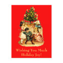 Cute Vintage Victorian Holiday Illustration Cards postcards by CustomizeACard Cute Vintage Victorian Holiday Illustration Cards postcards