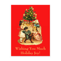 Cute Vintage Victorian Holiday Illustration Cards postcards by CustomizeACard Cute Vintage Victorian Holiday Illustration Cards postcards