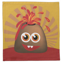Cute Volcano Napkins