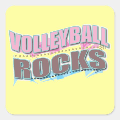 Cute Volleyball Gifts for Volleyball Players Square Stickers Zazzle