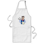 Cute waiter with meal aprons
