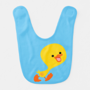 Cute Walking Cartoon Duckling Baby Bib Cute Walking Cartoon Duckling Baby Bib