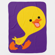 Cute Walking Cartoon Duckling Baby Blanket