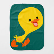 Cute Walking Cartoon Duckling Burp Cloth Cute Walking Cartoon Duckling Burp Cloth