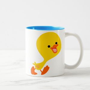 Cute Walking Cartoon Duckling Mug