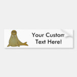Cute Walrus Cartoon Bumper Stickers