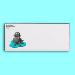 Cute walrus in water envelopes