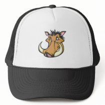 Cute Warthog Cartoon Shirt Mesh Hat