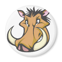 Cute Warthog Cartoon Shirt Fridge Magnets