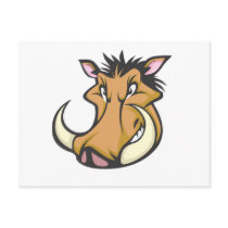 Cute Warthog Cartoon Shirt Postcard